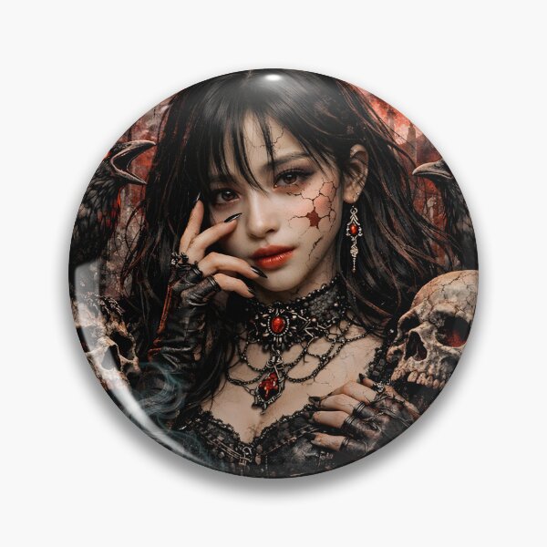 Item preview, Ahyeon BABYMONSTER Raven Skull Gothic Fanart Sticker designed and sold by Valereekmerch.