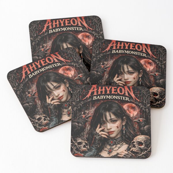 Item preview, Ahyeon BABYMONSTER Raven Skull Gothic Fanart Sticker designed and sold by Valereekmerch.