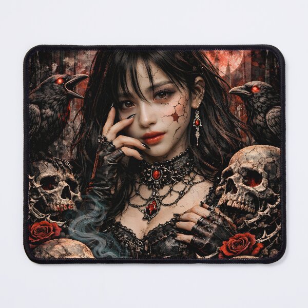 Item preview, Ahyeon BABYMONSTER Raven Skull Gothic Fanart Sticker designed and sold by Valereekmerch.