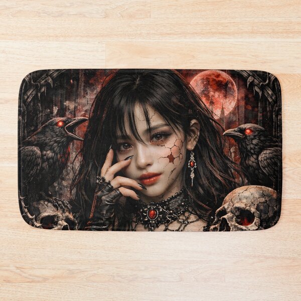 Item preview, Ahyeon BABYMONSTER Raven Skull Gothic Fanart Sticker designed and sold by Valereekmerch.