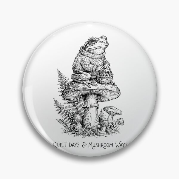 Item preview, Mushroom Forager Frog & Toadstool - Cottagecore Aesthetic designed and sold by bapupa.