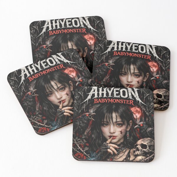 Item preview, Ahyeon BABYMONSTER Scarlet Relic Gothic Fanart Sticker designed and sold by Valereekmerch.