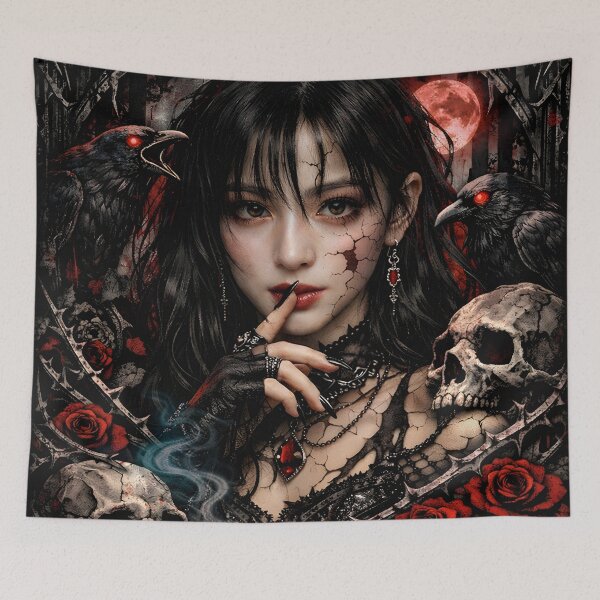 Item preview, Ahyeon BABYMONSTER Scarlet Relic Gothic Fanart Sticker designed and sold by Valereekmerch.