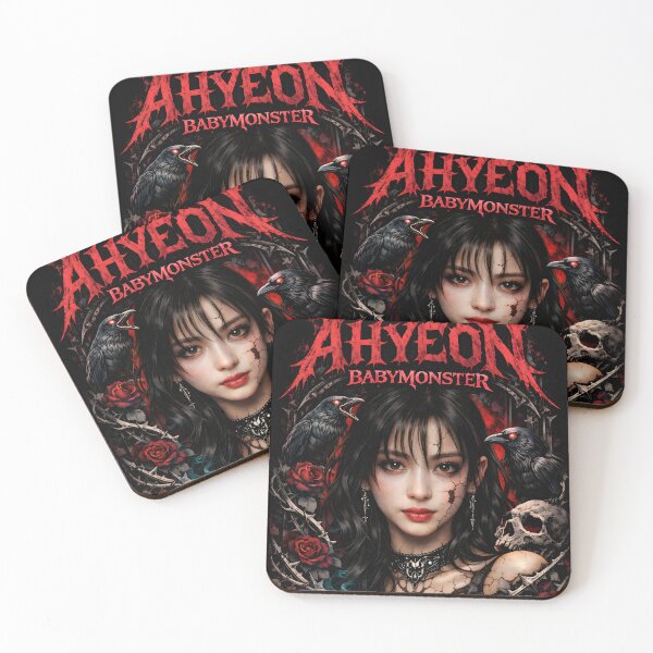 Item preview, Ahyeon BABYMONSTER Blood Moon Widow Fanart Sticker designed and sold by Valereekmerch.