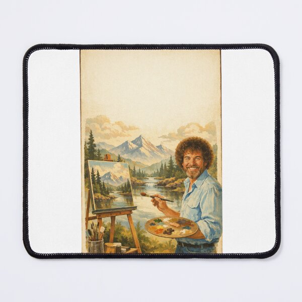 Item preview, Bob Ross Painting Mountain River Landscape Joy of Painting Style designed and sold by Places On Earth.