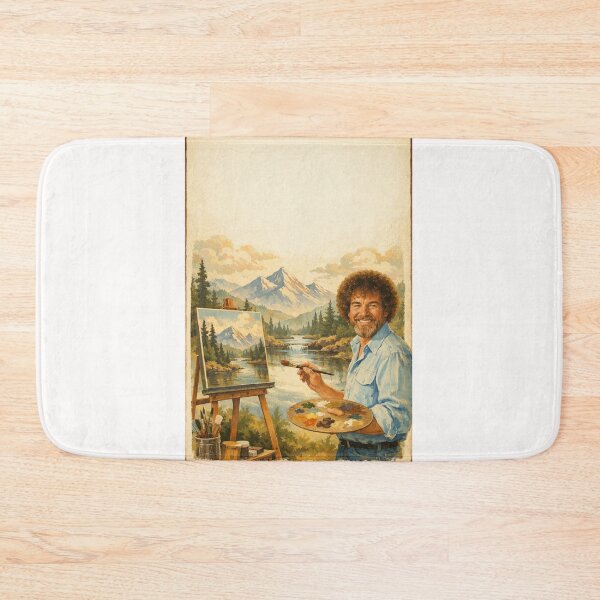 Item preview, Bob Ross Painting Mountain River Landscape Joy of Painting Style designed and sold by Places On Earth.