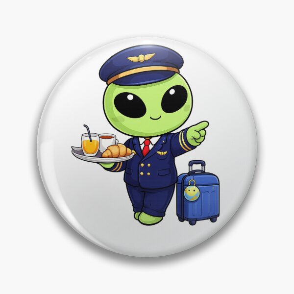 Item preview, Cute Alien Flight Attendant | Kawaii Travel Steward Design designed and sold by fedetrev.
