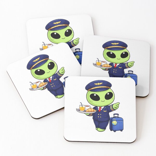 Item preview, Cute Alien Flight Attendant | Kawaii Travel Steward Design designed and sold by fedetrev.