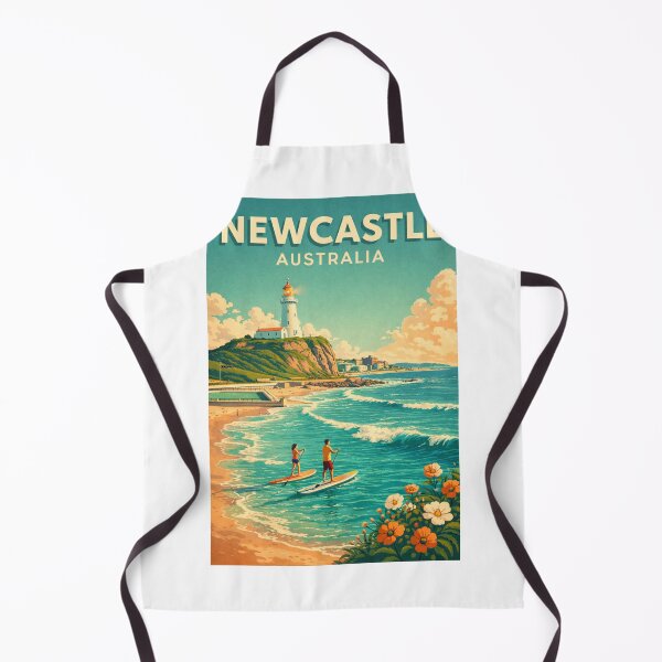 Item preview, Newcastle Australia Nobbys Lighthouse Paddleboard Coastal Scene designed and sold by Aryabek.