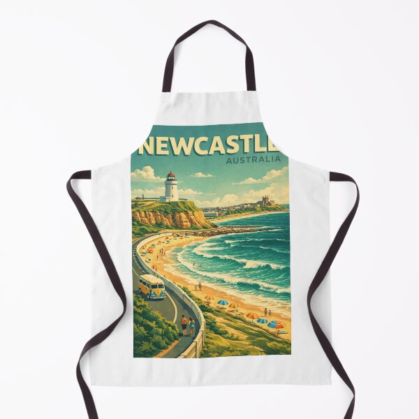 Item preview, Newcastle Australia Coastal Drive Nobbys Lighthouse and City Shoreline designed and sold by Aryabek.