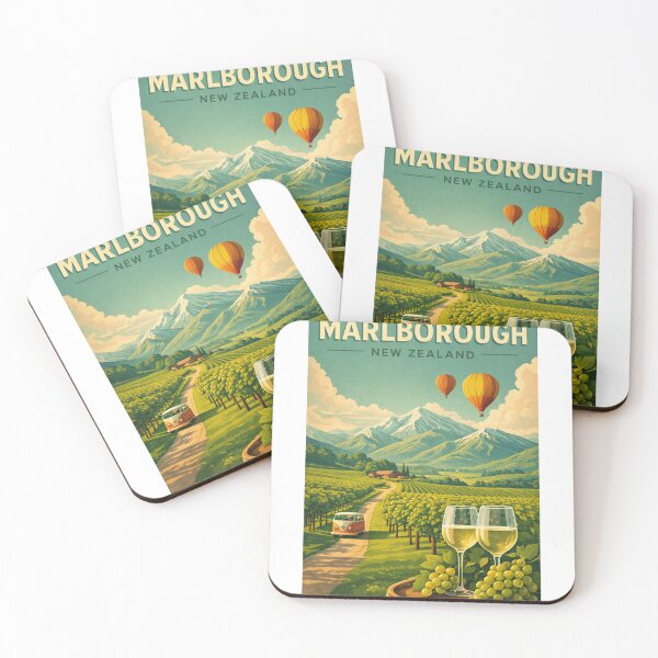 Item preview, Marlborough New Zealand Vineyards Hot Air Balloons Richmond Range Views designed and sold by Aryabek.