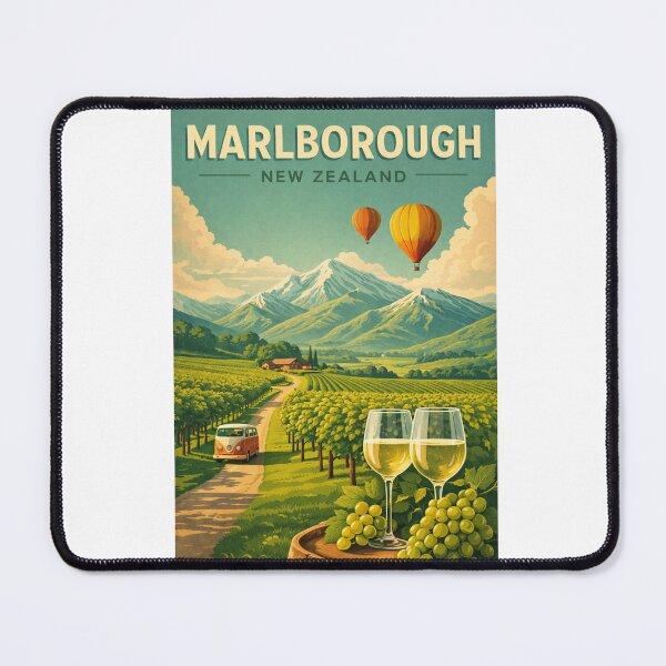 Item preview, Marlborough New Zealand Vineyards Hot Air Balloons Richmond Range Views designed and sold by Aryabek.