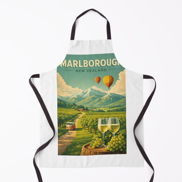 Item preview, Marlborough New Zealand Vineyards Hot Air Balloons Richmond Range Views designed and sold by Aryabek.