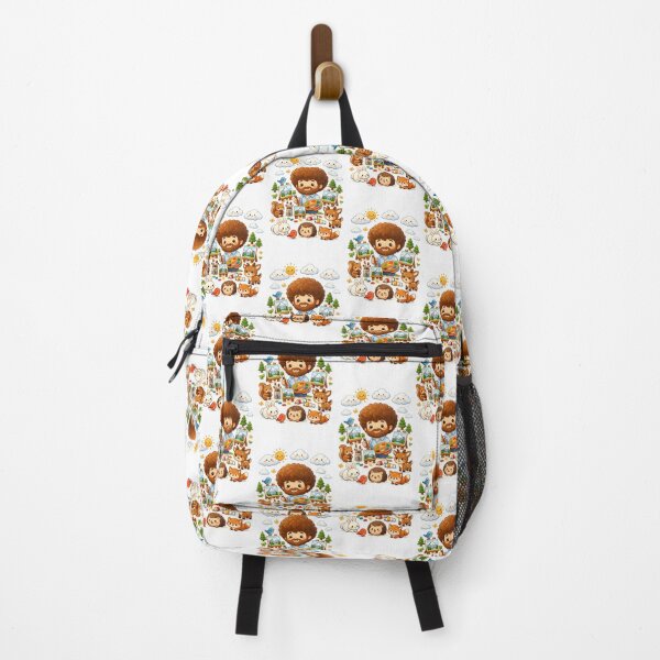 Item preview, Bob Ross Cute Cartoon Painter with Forest Animals Art Scene designed and sold by Aryabek.
