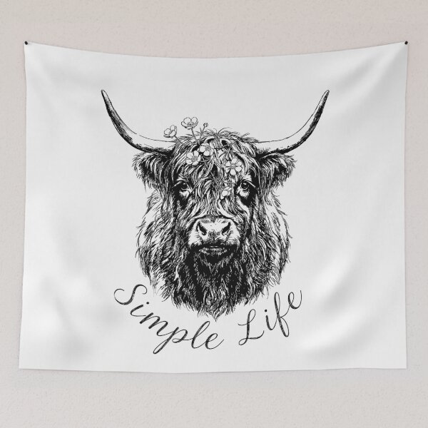 Item preview, Highland Cattle Pasture Guardian - Farmcore Aesthetic designed and sold by bapupa.