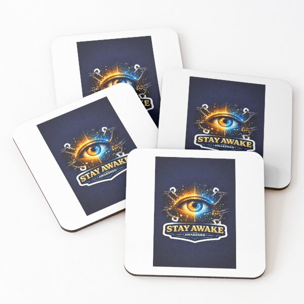Item preview, Stay Awake – Awakened Mindset Premium Eye Glow Motivational Sticker designed and sold by Wander Pop Studio.