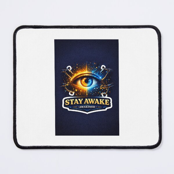 Item preview, Stay Awake – Awakened Mindset Premium Eye Glow Motivational Sticker designed and sold by Wander Pop Studio.