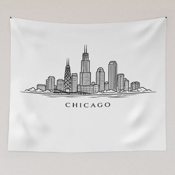 Item preview, Chicago Line Art | Chicago Skyline Outline | Willis Tower Minimalist Illustration designed and sold by CLOUTKULT.