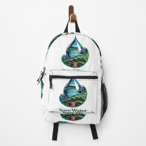 Item preview, Save Water Save Life Environmental Tree Illustration designed and sold by Nuvoro Eco Awareness.