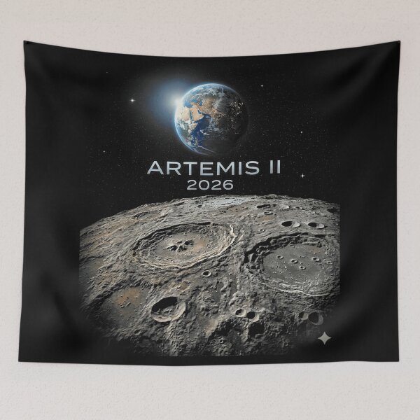 Item preview, Artemis II 2026 Moon Mission Space Exploration NASA Inspired Lunar Surface designed and sold by Phil Ben.