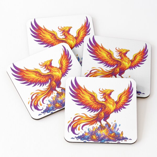 Item preview, Eternal Fire Phoenix - Mythical Crystal Rebirth & Phoenix Rising Art designed and sold by MT-Hub | Art for Every Soul.