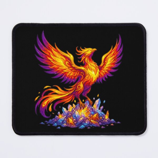 Item preview, Eternal Fire Phoenix - Mythical Crystal Rebirth & Phoenix Rising Art designed and sold by MT-Hub | Cute Aesthetic Art, Stickers & Phone Cases.