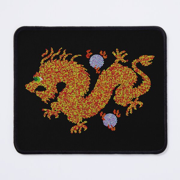 Item preview, Chinese Dragon Chasing Pearls Dot Art Mosaic designed and sold by MSBM Designs.