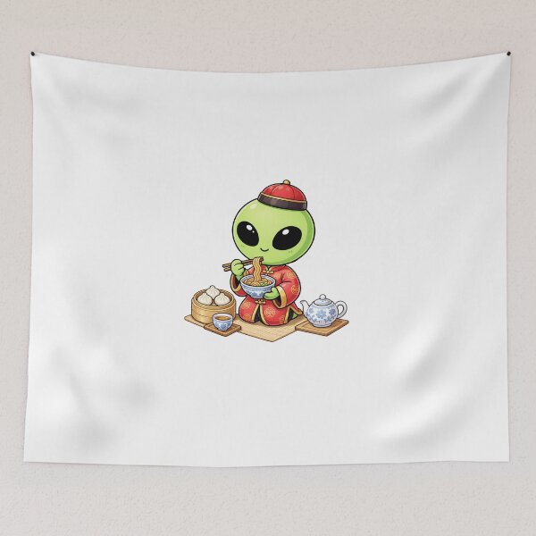 Item preview, Cute Chinese Alien | Kawaii Chinese Style designed and sold by fedetrev.