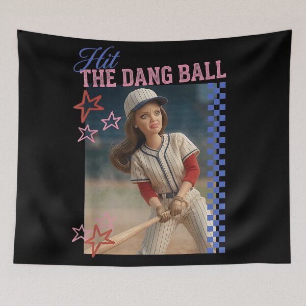 Item preview, Hit The Dang Ball Funny Sassy Doll Baseball Player Sport Humor designed and sold by Phil Ben.