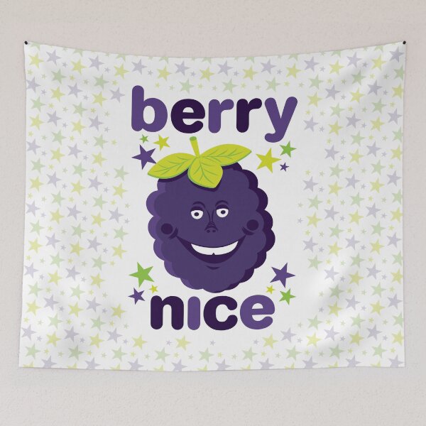 Item preview, Berry Nice Funny Blackberry Character Design – Cute Fruit Pun Gift designed and sold by Fabulosa Designs.
