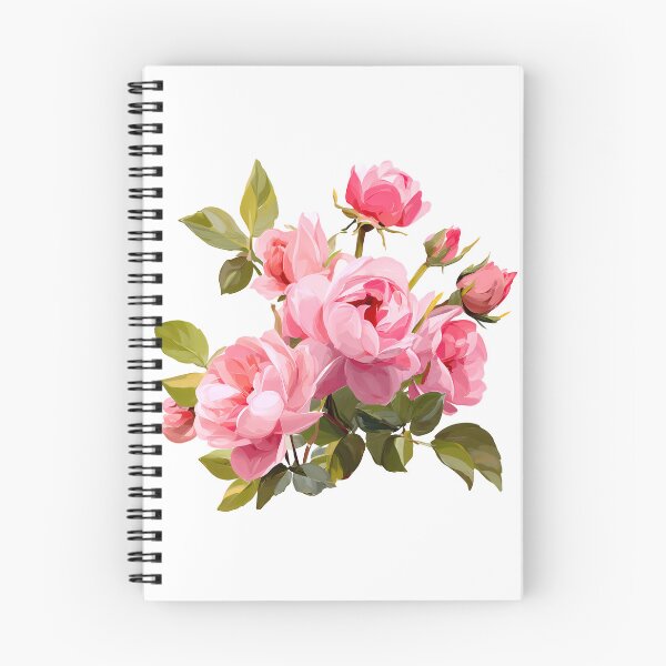 Item preview, Pink Rose Bouquet with Green Leaves - Elegant Romantic Floral Art Print designed and sold by DesignArtist.ia.