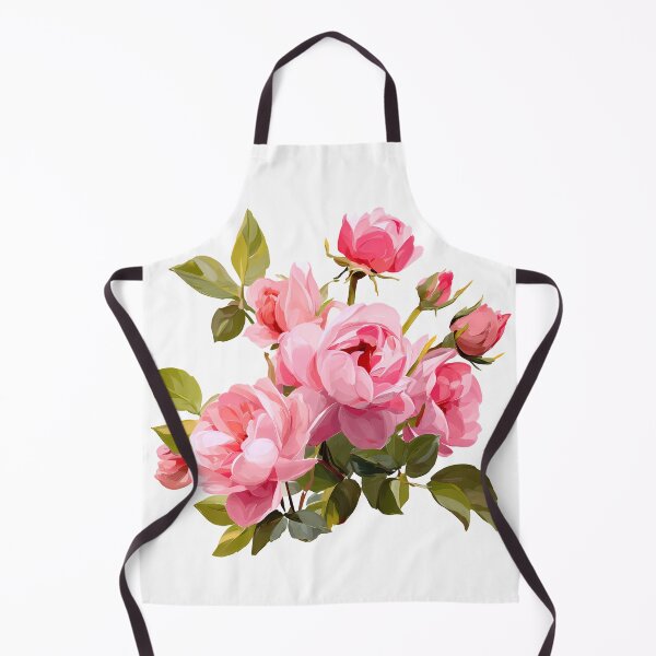 Item preview, Pink Rose Bouquet with Green Leaves - Elegant Romantic Floral Art Print designed and sold by DesignArtist.ia.