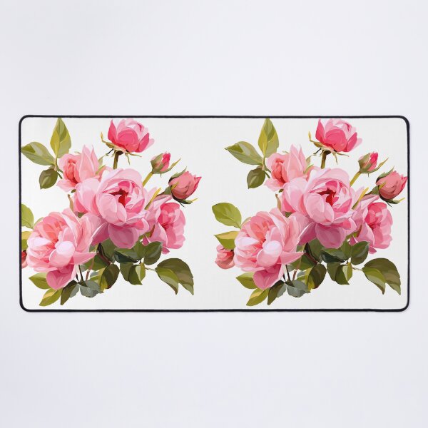 Item preview, Pink Rose Bouquet with Green Leaves - Elegant Romantic Floral Art Print designed and sold by DesignArtist.ia.