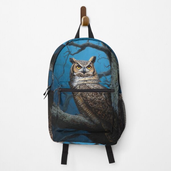 Item preview, A Great Horned Owl perched on an ancient oak at dusk, Birds in Motion designed and sold by CDC40.