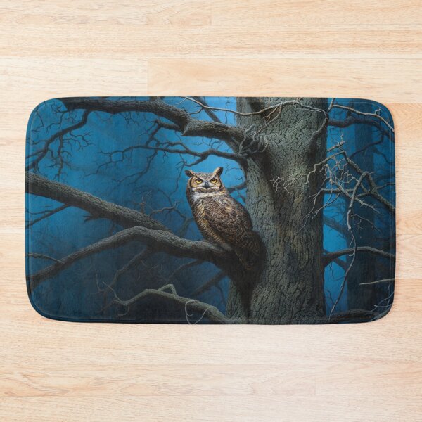 Item preview, A Great Horned Owl perched on an ancient oak at dusk, Birds in Motion designed and sold by CDC40.
