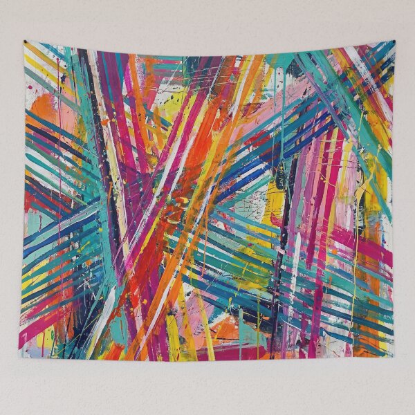 Item preview, Vibrant Colourful Stripes Pattern Art designed and sold by Printpix.