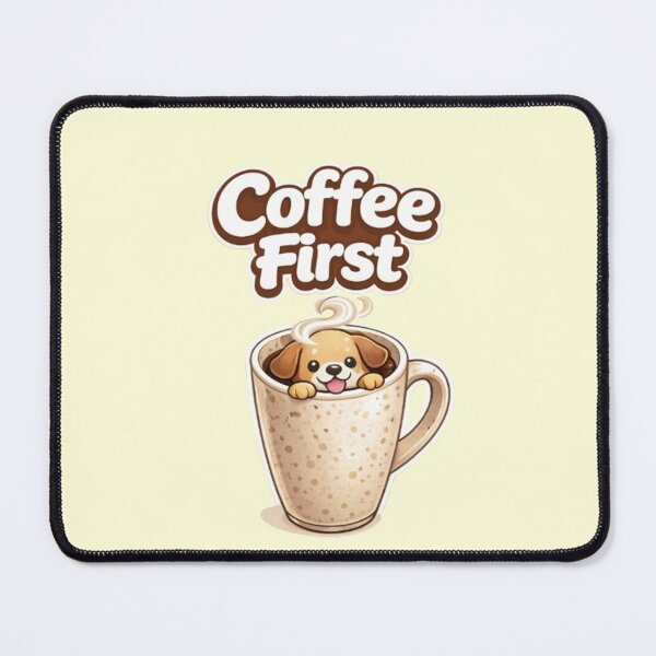 Item preview, Coffee First Cute Puppy Mug Aesthetic Tee designed and sold by annenambiro.