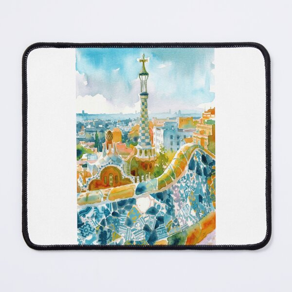 Item preview, Park Guell Barcelona Watercolor designed and sold by caracatita75.