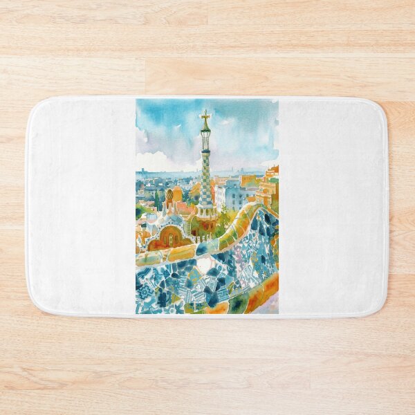 Item preview, Park Guell Barcelona Watercolor designed and sold by caracatita75.
