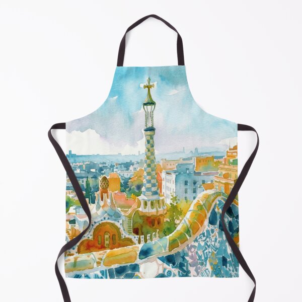Item preview, Park Guell Barcelona Watercolor designed and sold by caracatita75.