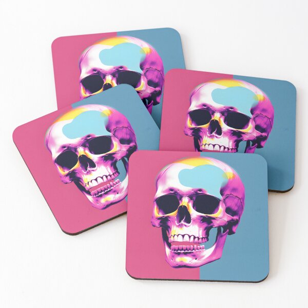 Item preview, Colorful Pop Art Skull – Bold Street Art Design designed and sold by ArtFireGallery.