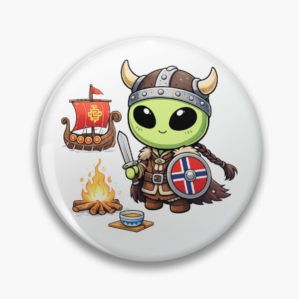 Artikelvorschau, Niedlicher Wikinger-Alien | Kawaii-Krieger-Design entworfen und verkauft von fedetrev.