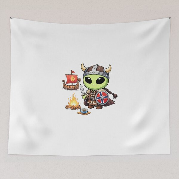 Item preview, Cute Viking Alien | Kawaii Warrior Design designed and sold by fedetrev.