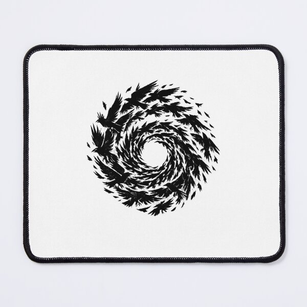 Item preview, Alfred Hitchcock Birds Swirl Spiral Flock Suspense Horror Symbol designed and sold by Aryabek.