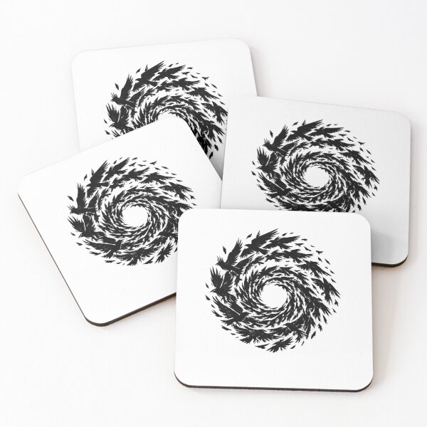 Item preview, Alfred Hitchcock Birds Swirl Spiral Flock Suspense Horror Symbol designed and sold by Aryabek.