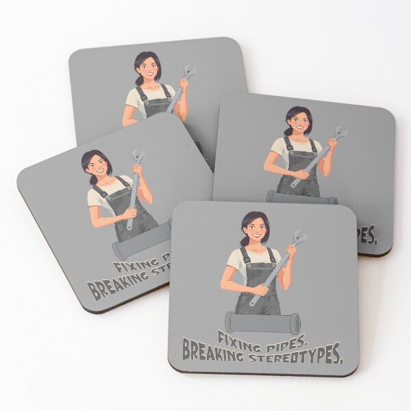 Item preview, Fixing Pipes Breaking Stereotypes – Female Plumber Empowerment Design designed and sold by TestudoDesign.
