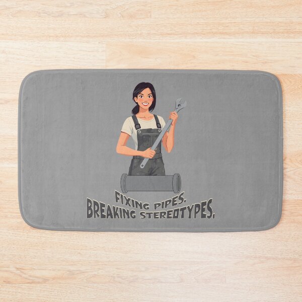 Item preview, Fixing Pipes Breaking Stereotypes – Female Plumber Empowerment Design designed and sold by TestudoDesign.
