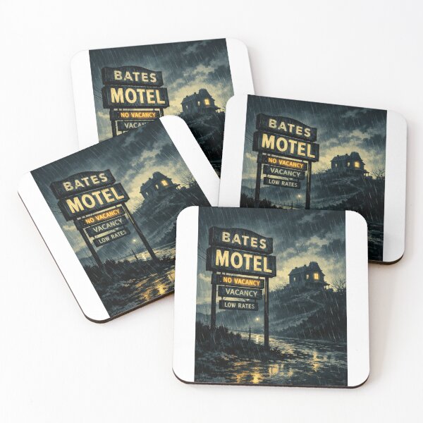 Item preview, Alfred Hitchcock Psycho Bates Motel No Vacancy Sign Rain Horror Atmosphere designed and sold by Aryabek.