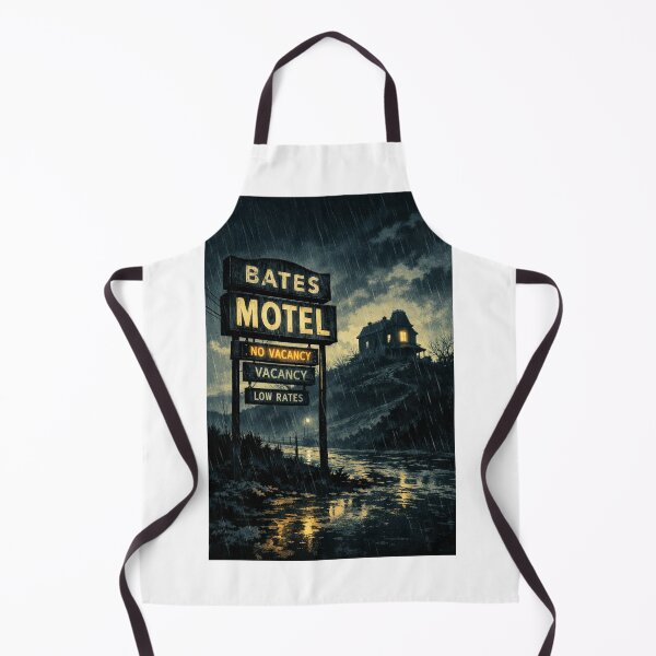 Item preview, Alfred Hitchcock Psycho Bates Motel No Vacancy Sign Rain Horror Atmosphere designed and sold by Aryabek.