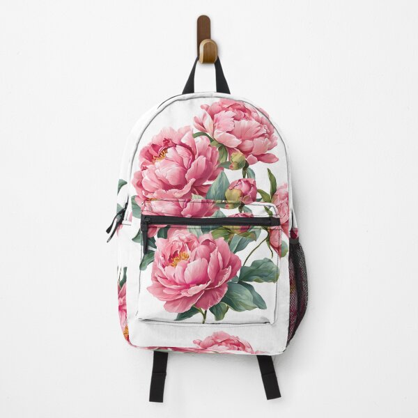 Item preview, Pink Peony Bouquet with Green Leaves - Elegant Romantic Floral Art Print designed and sold by DesignArtist.ia.